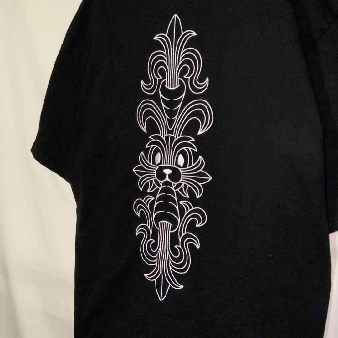 【希少】 #FR2 ブラックホワイトカラー　クロムハーツパロディ　tシャツ（XL