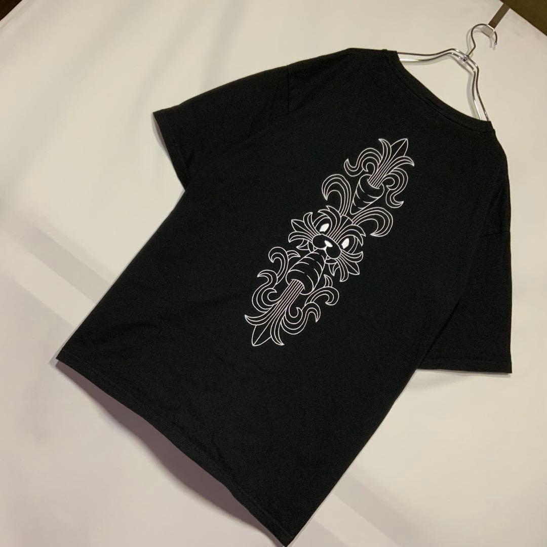 【希少】 #FR2 ブラックホワイトカラー　クロムハーツパロディ　tシャツ（XL
