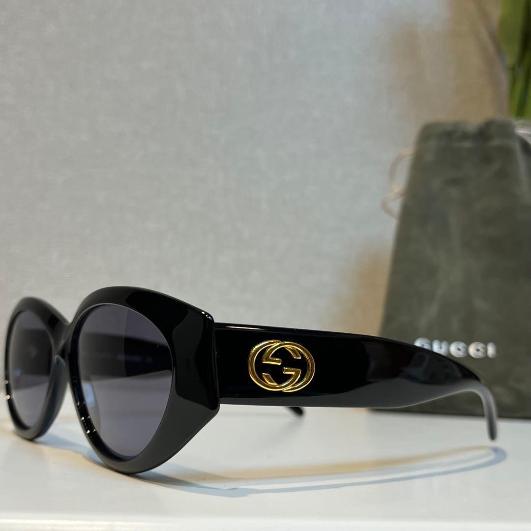 GUCCI サングラス GG2195/S 黒×金ロゴ グッチ GG アイウェア