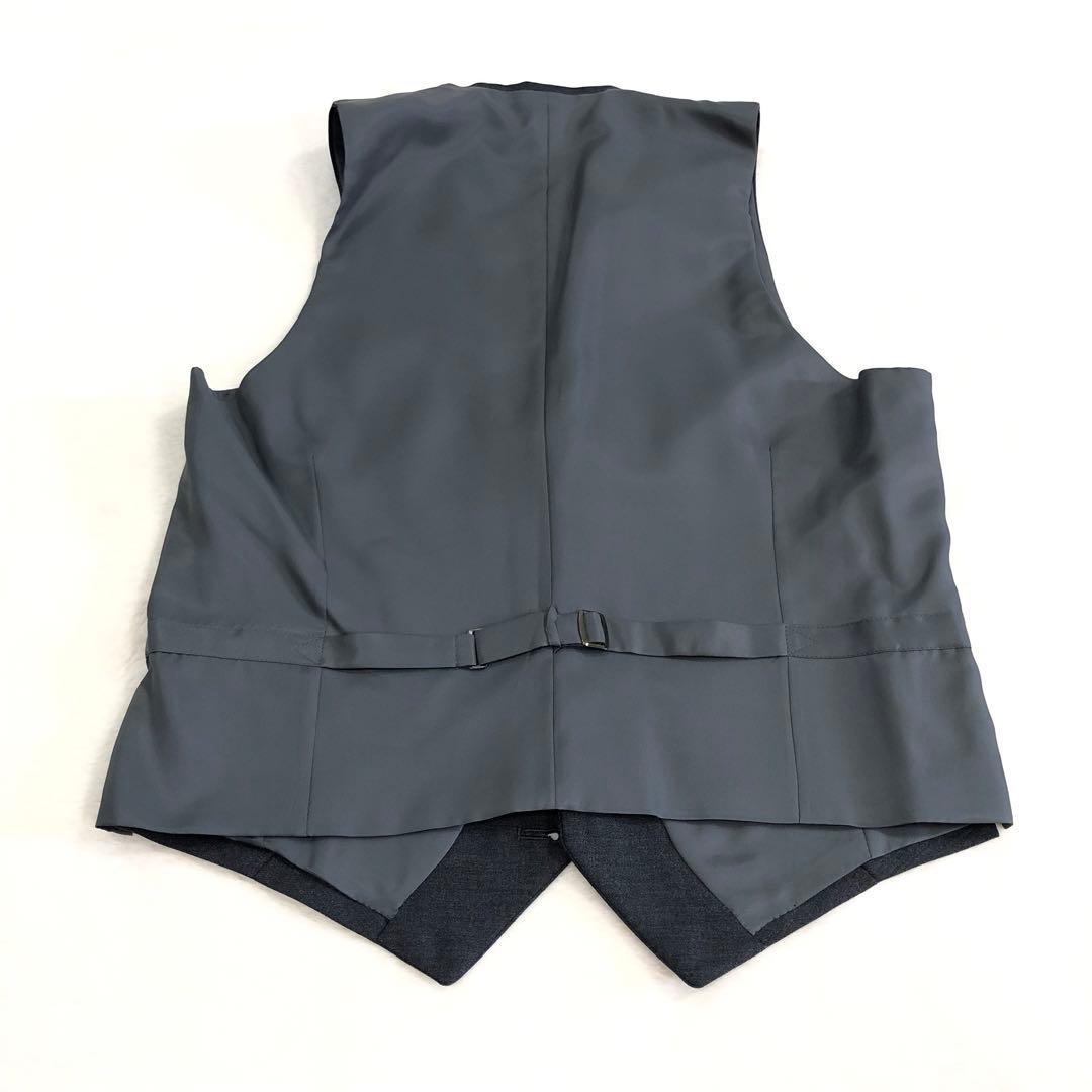 1331 未使用　極美品　スーツ　3ピース　グレー　モヘアウール　92 A5