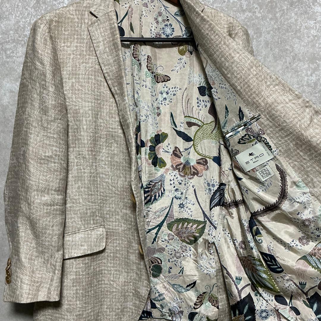 【美品】ETRO　ジャケット　ペイズリー　 総柄　テーラードジャケット　XXL