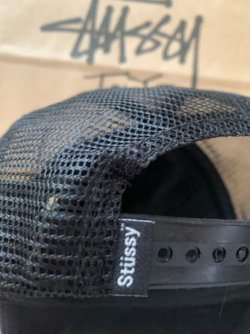 old Stussy 25周年6パネルキャップ 黒