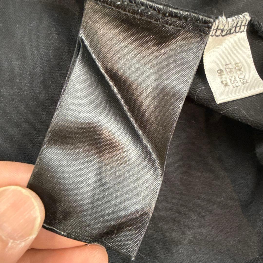 Y-3 ワイスリー 爆走黒鴉ロゴ刺繍 Tシャツ 希少L ブラック
