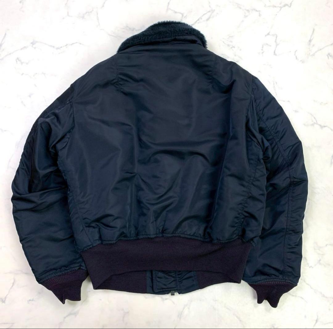 50s復刻★ USA製 ALPHA B-15C ネイビー 40　E104
