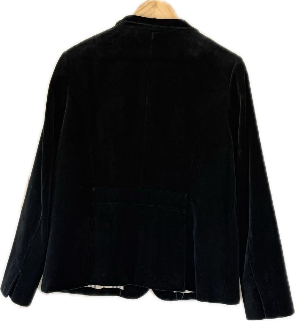 BURBERRYLONDON ベロア黒テーラードジャケット Size46日本製