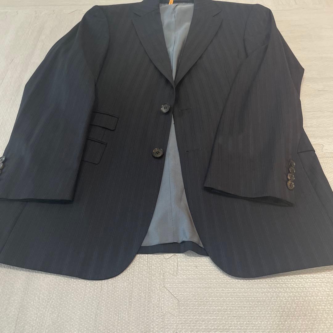 HUGO BOSS ストライプスーツ ネイビー