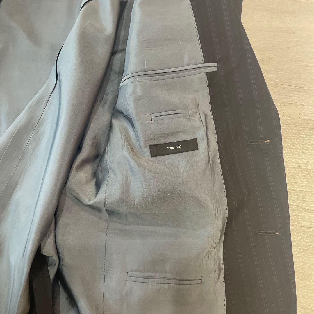 HUGO BOSS ストライプスーツ ネイビー