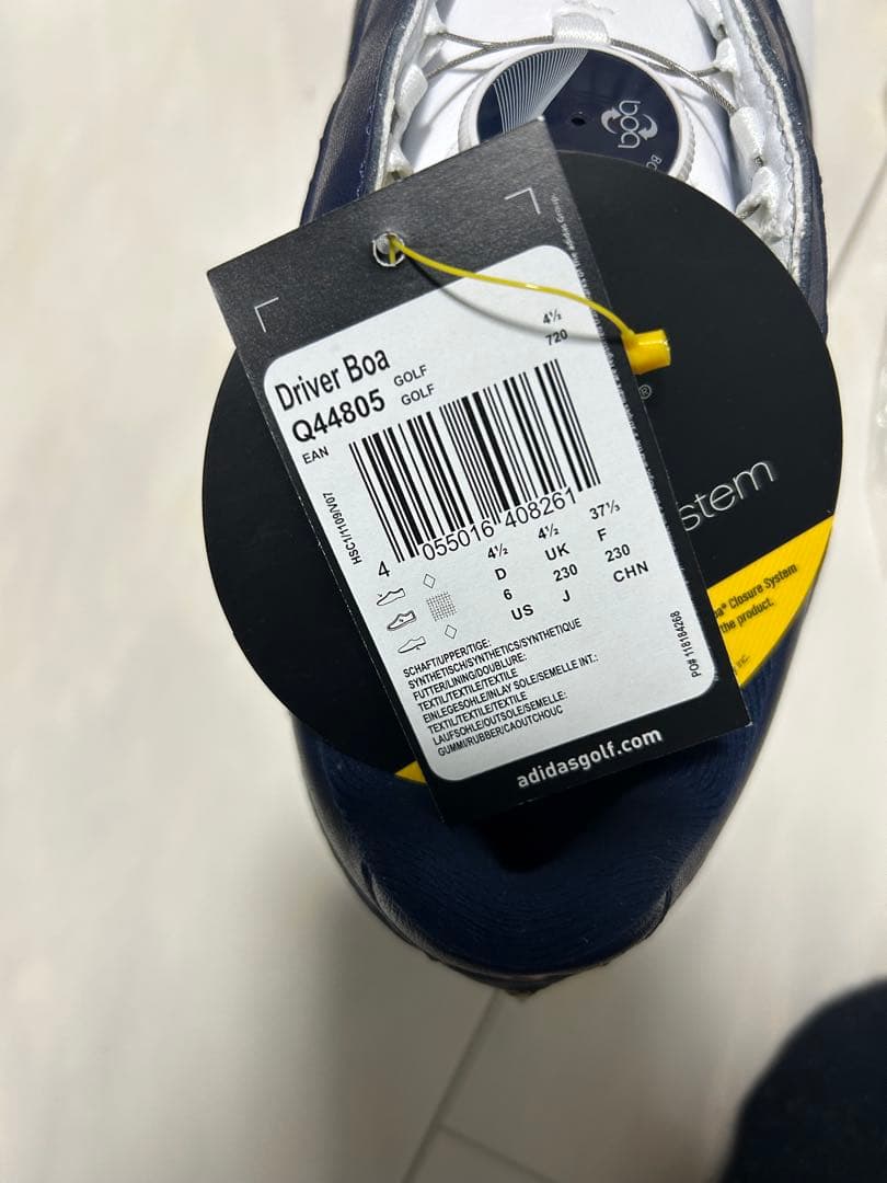 adidas アディダス ゴルフシューズ ホワイト ネイビー スパイク 23cm