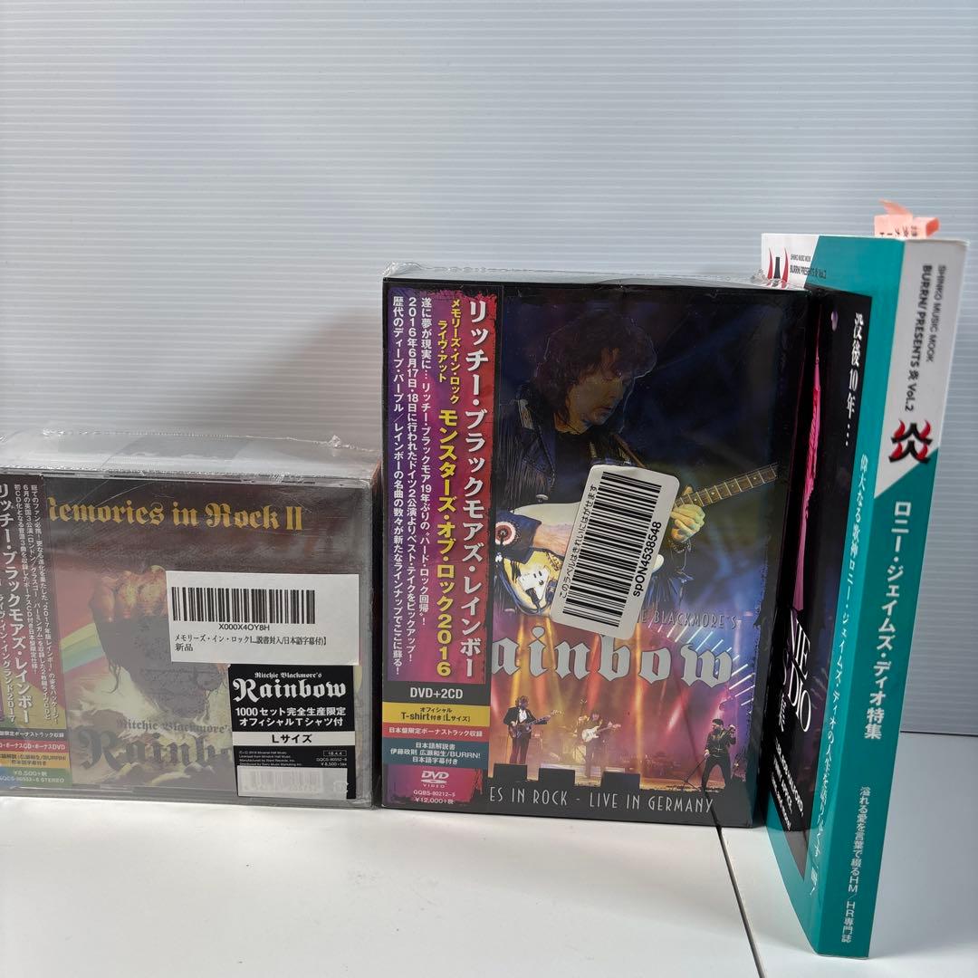 レインボー　CD・DVD　2種類　Tシャツ　Lサイズ　/　ディオ特集　3点セット