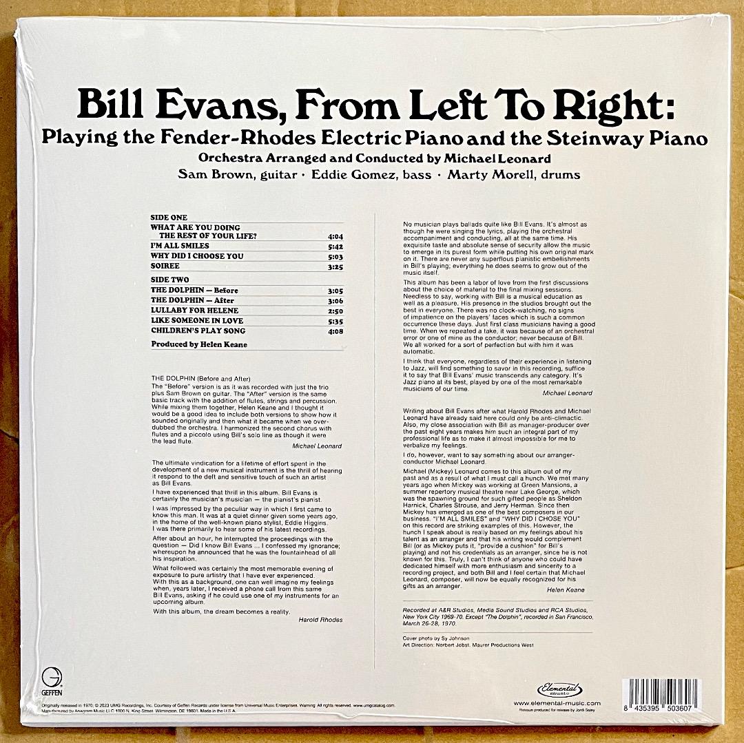 US正規再発 黒盤 Bill Evans From Left To Right
