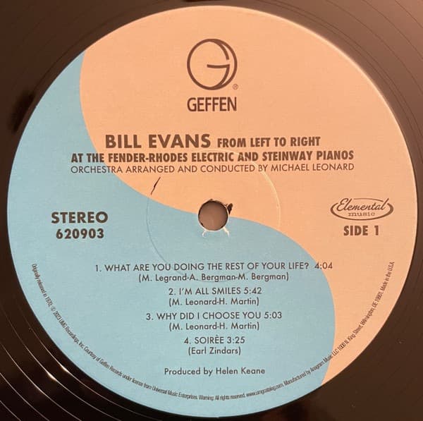 US正規再発 黒盤 Bill Evans From Left To Right