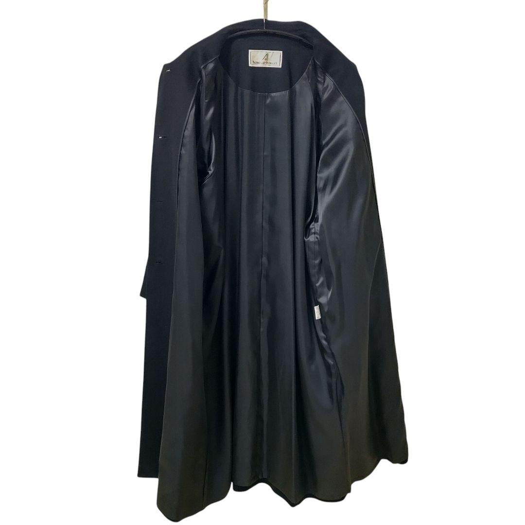 美品 15号 カシミヤ100% ロングコート 黒 大きいサイズ 冠婚葬祭 卒業式