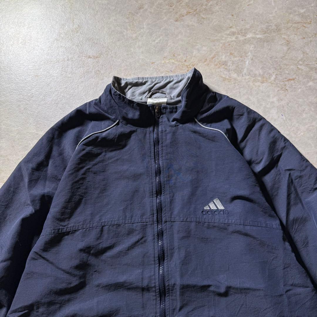 adidasトラックジャケット古着ネイビーXL当時物刺繍ロゴCBOYunisex