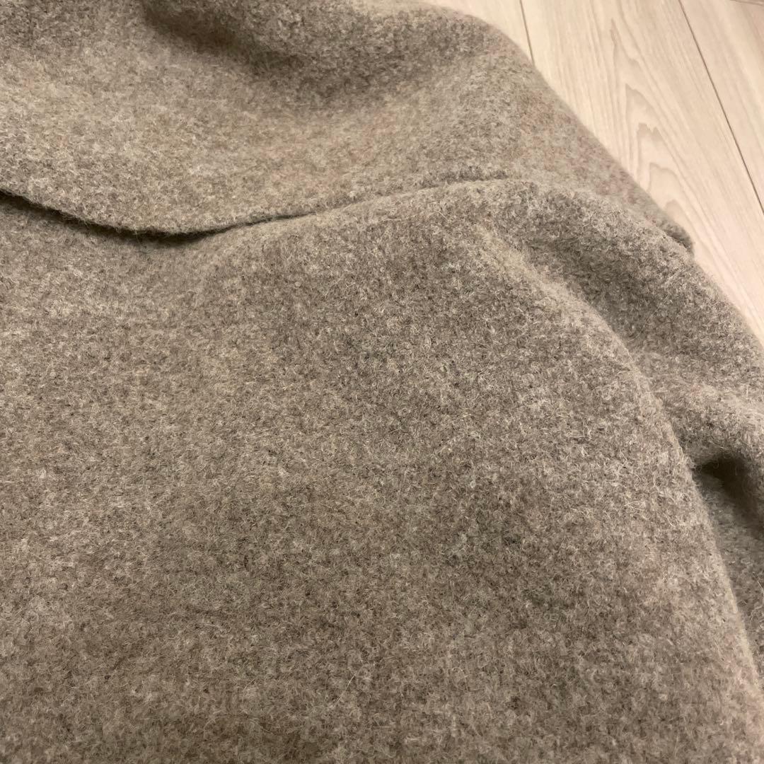 LAUREN MANOOGIAN グレー ダブルブレストニットコート M