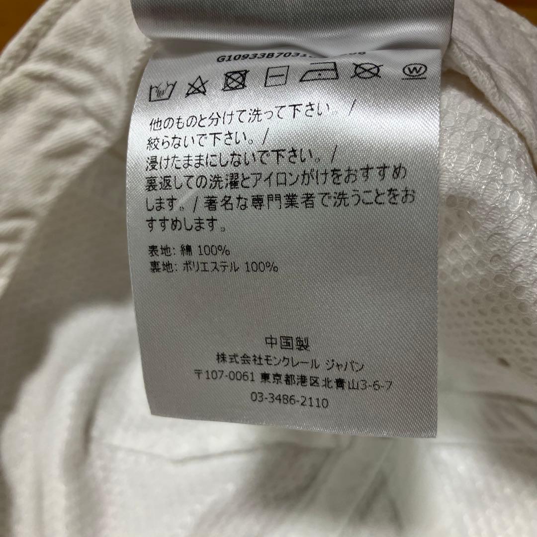 MONCLER キャップ　定番シンプルワッペン　ホワイト　ユニセックス4K93