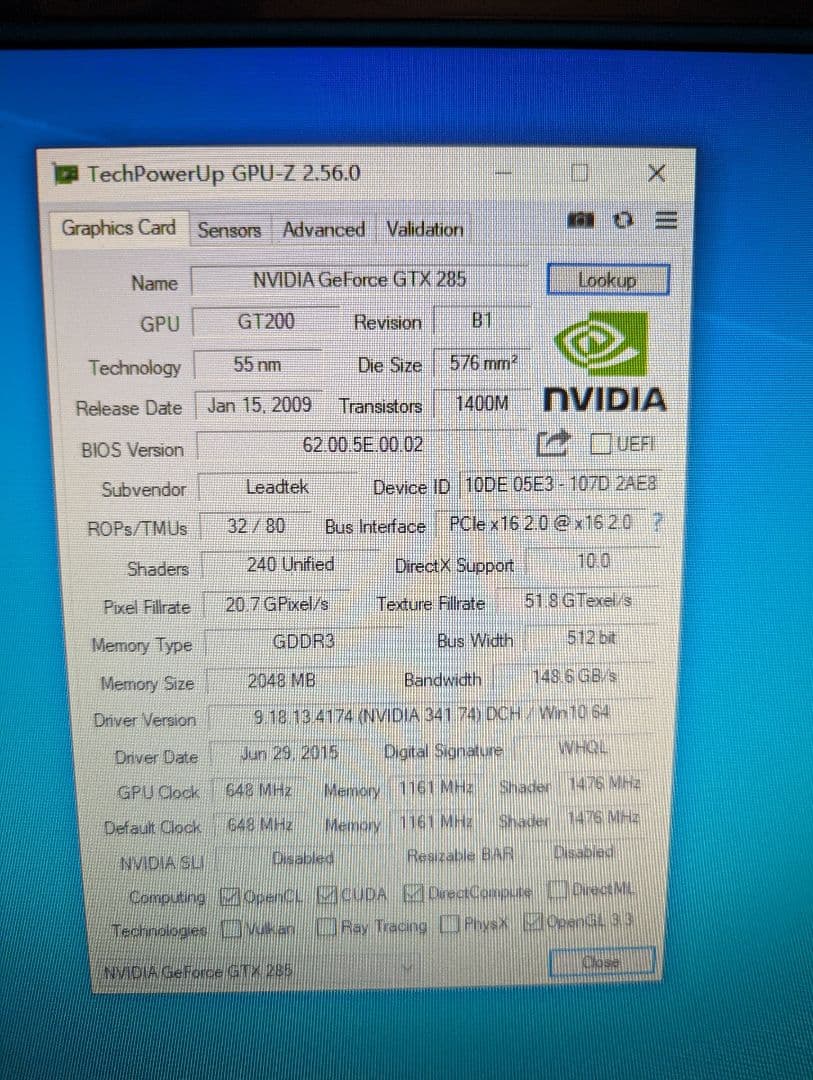 Leadtek WinFast GTX 285 2048MB 元箱付