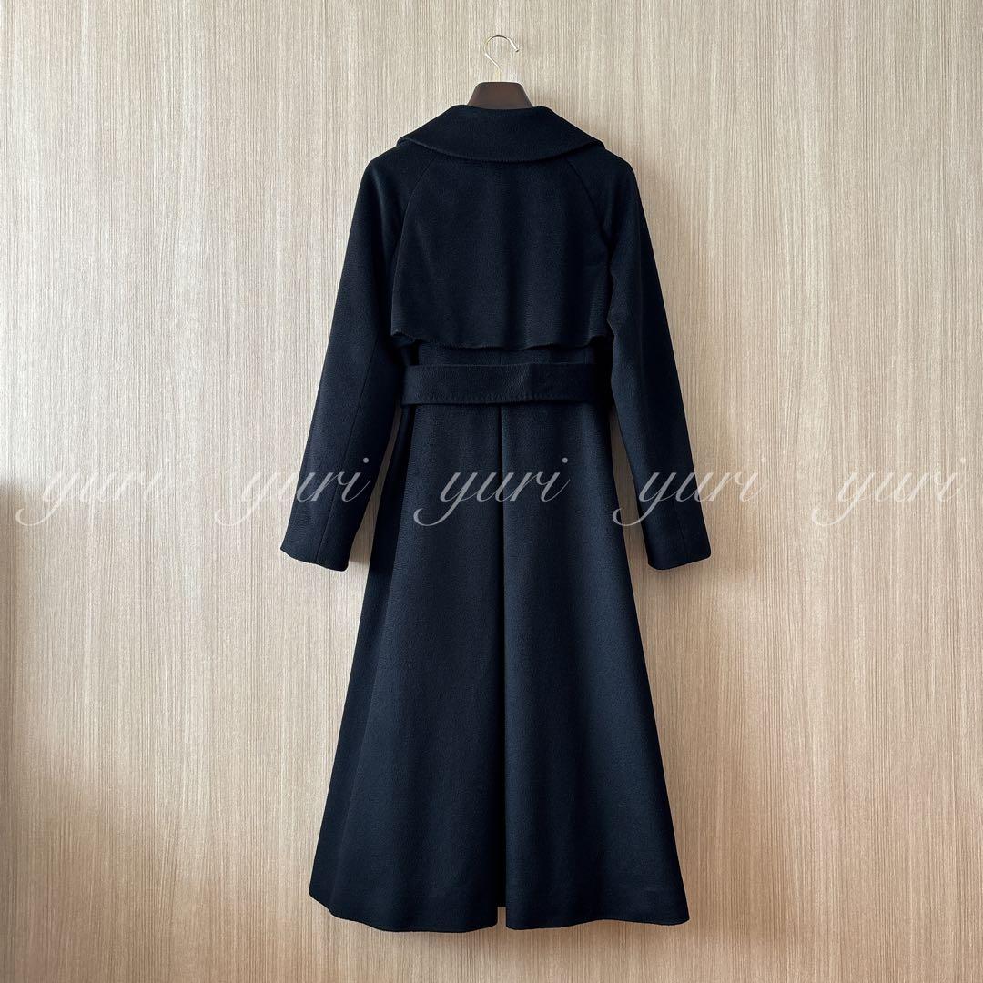 【1305】現行品　美品　アナイ　カシミヤドレストレンチコート　黒　36