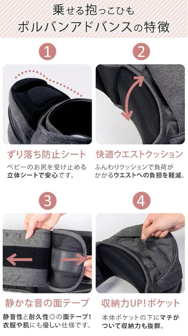 POLBAN アドバンス ブラック ヒップシート