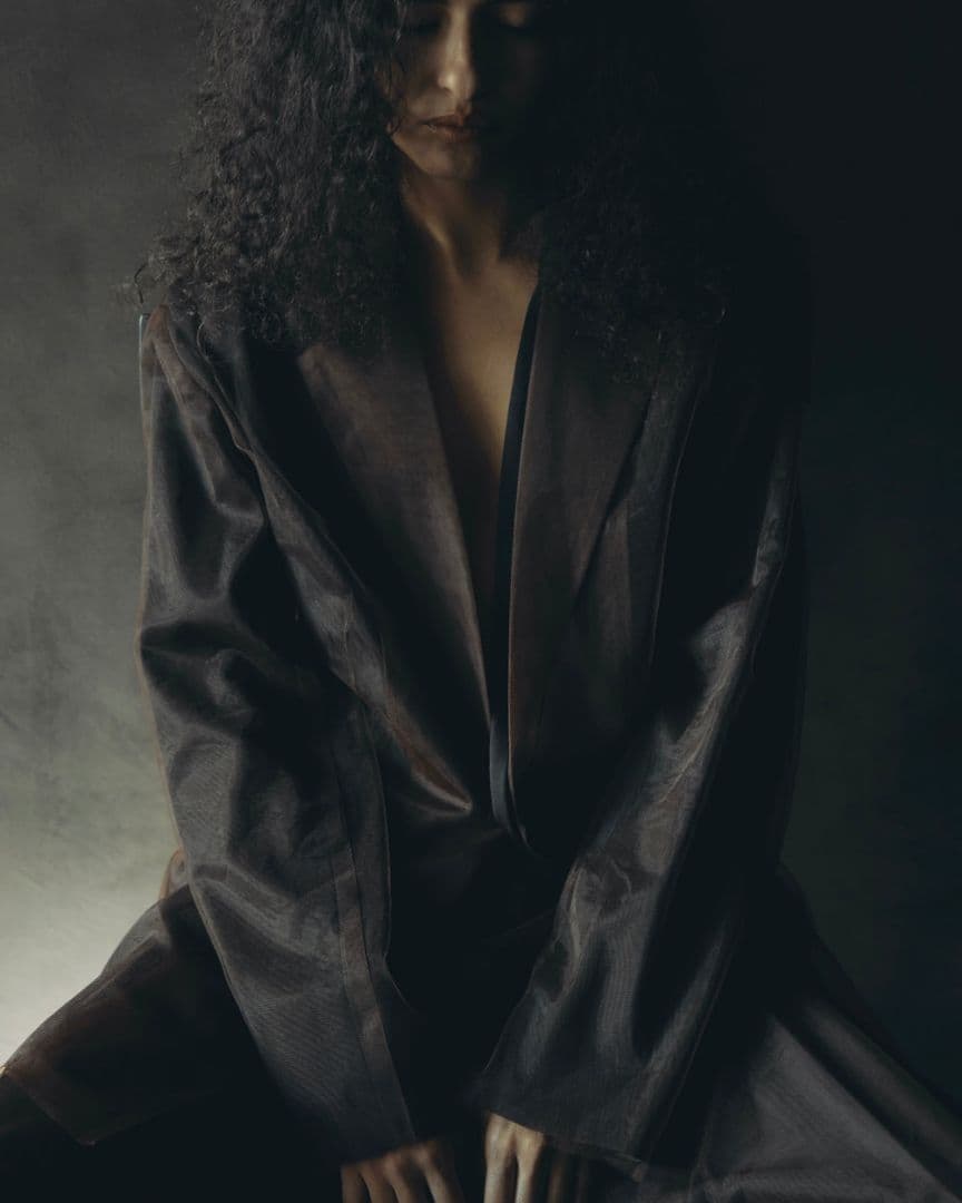 JSELF ジゼルフ Tulle Layered Jacket ブラック