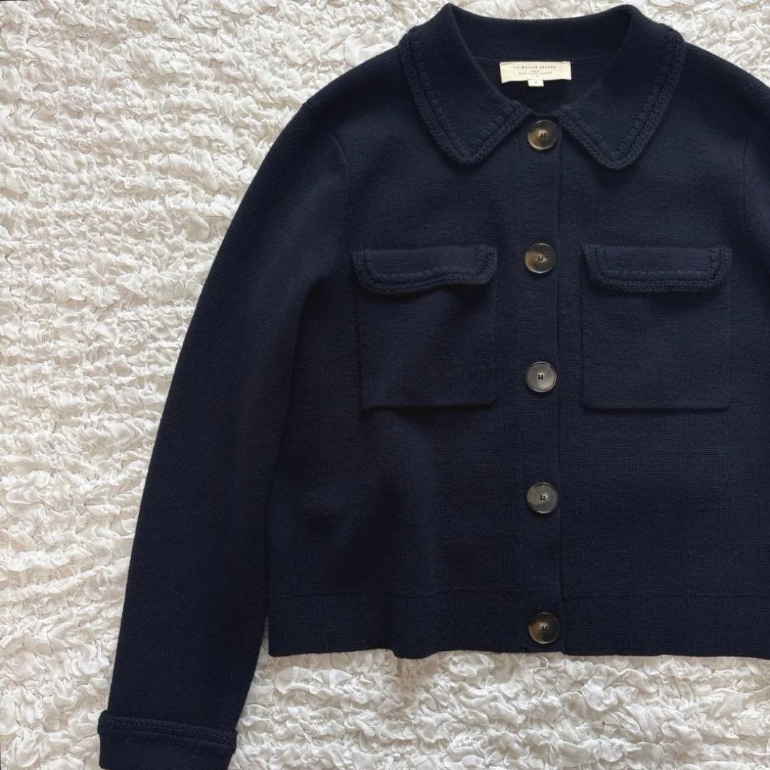 【美品】Sezane Betty カーディガン 紺 メリノウール ジャケット風