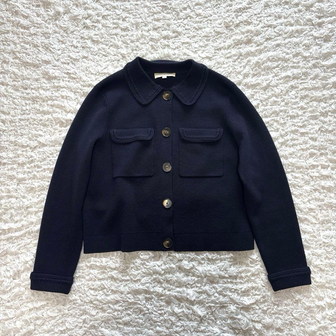 【美品】Sezane Betty カーディガン 紺 メリノウール ジャケット風