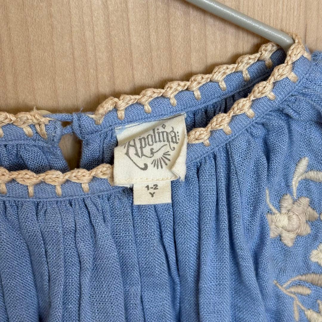 ワンピース Apolina Kids Fay Dress Cornflower 1-2y