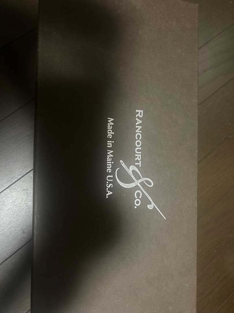 ネイビー レザー ローファー バックル付き