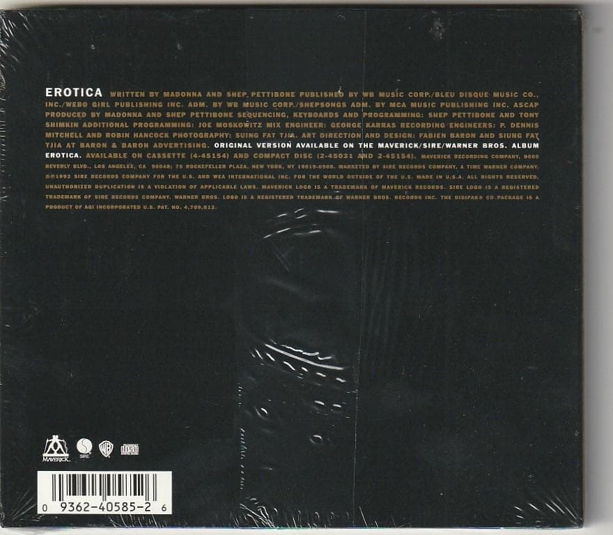新品　マドンナ　EROTICA　（REMIXES）　US盤 CD　マキシシングル