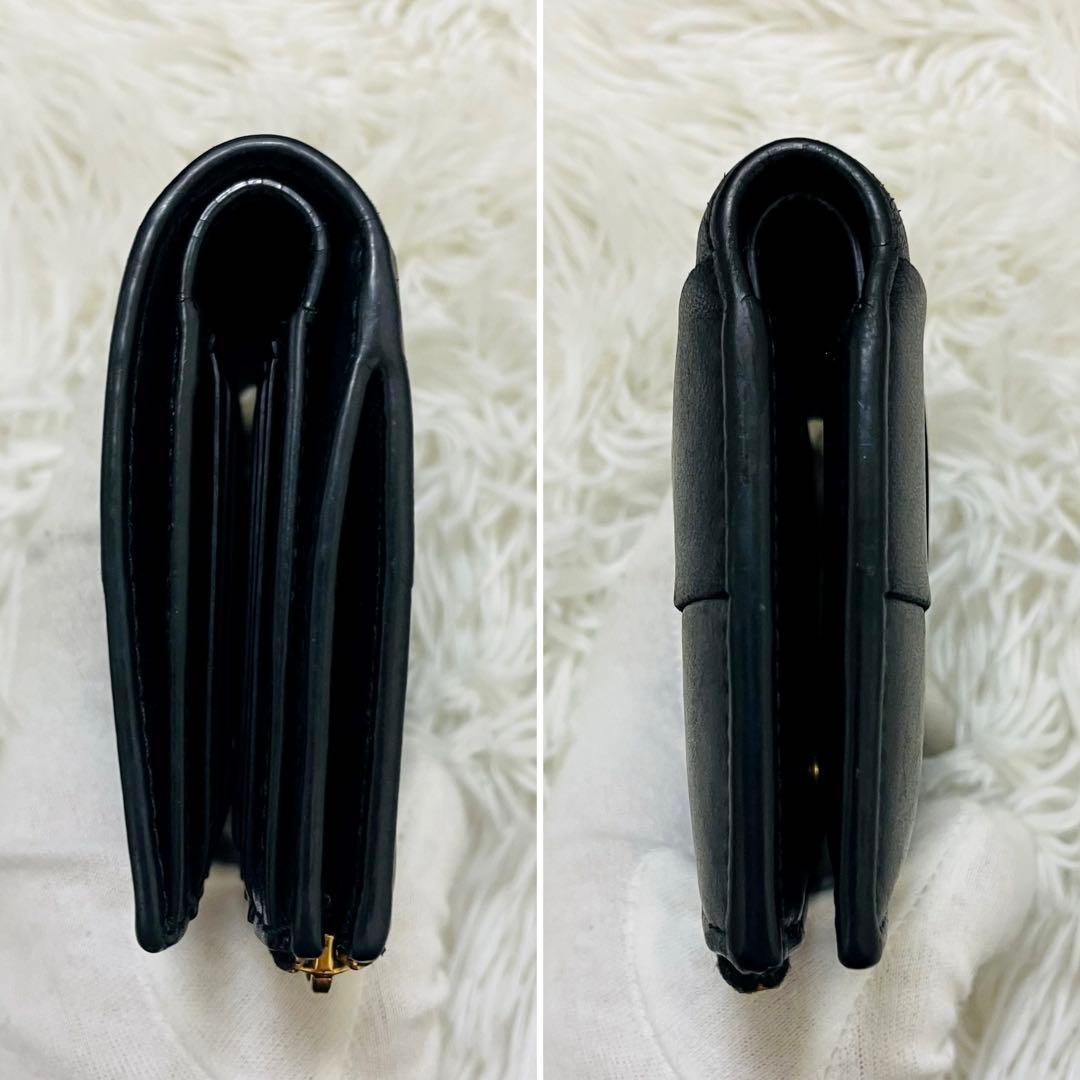 極美✨ボッテガヴェネタ 二つ折り財布 カセット レザー 黒