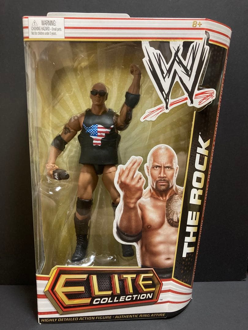 WWE フィギュア　ロック　プロレス　マテルエリート　ドゥエイン・ジョンソン
