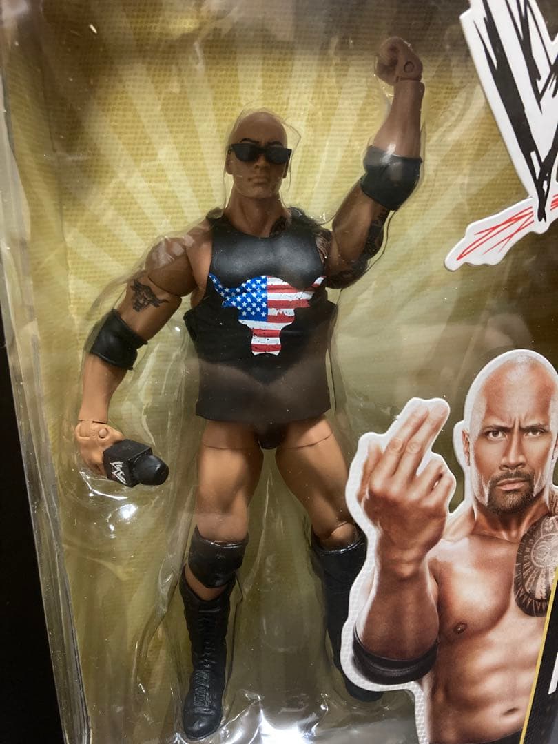WWE フィギュア　ロック　プロレス　マテルエリート　ドゥエイン・ジョンソン