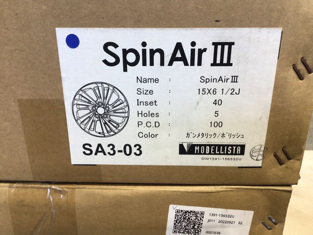 新品 未使用 展示品 モデリスタ スピンエアーⅢ 15インチ 4本 送料込み