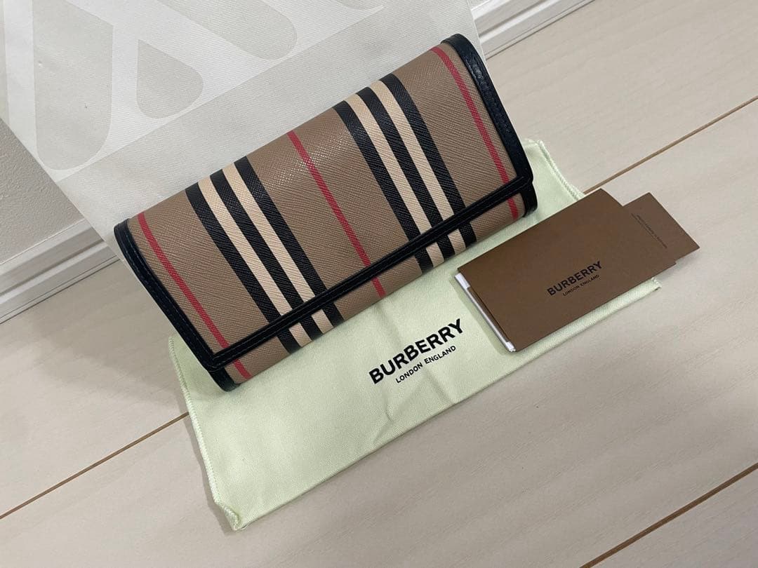 BURBERRY ストライプ 二つ折り財布