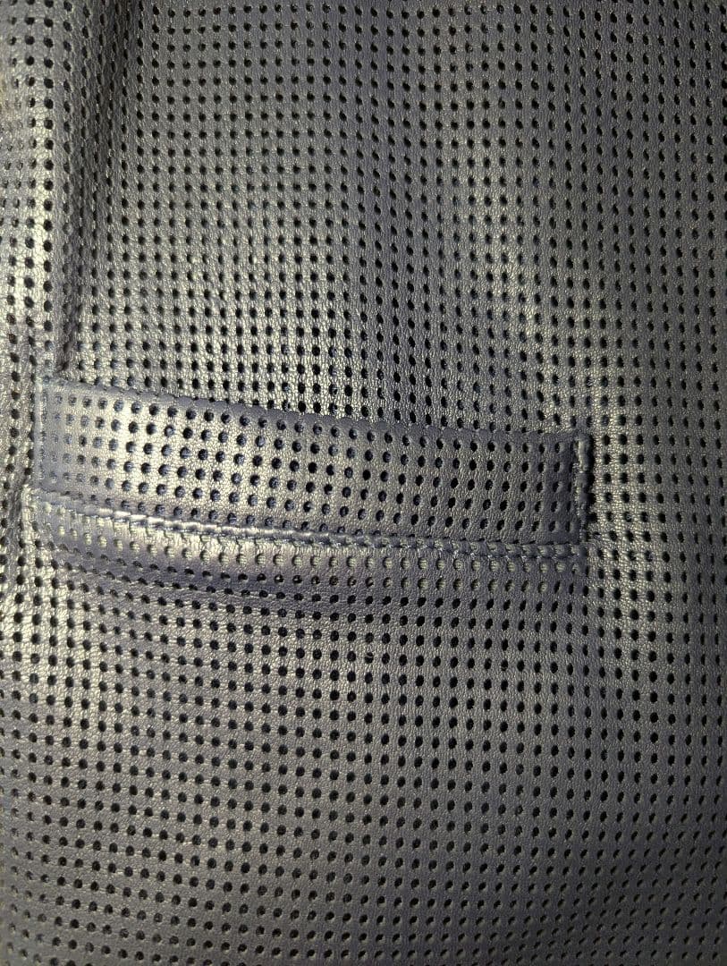 GIORGIO ARMANI パンチングレザーベスト 濃紺