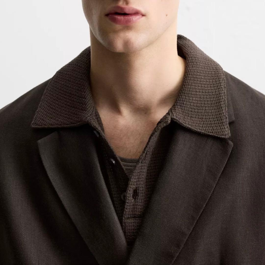 【新品】【完売品】ZARA ザラ リネン100% スーツ ブレザー テーラード