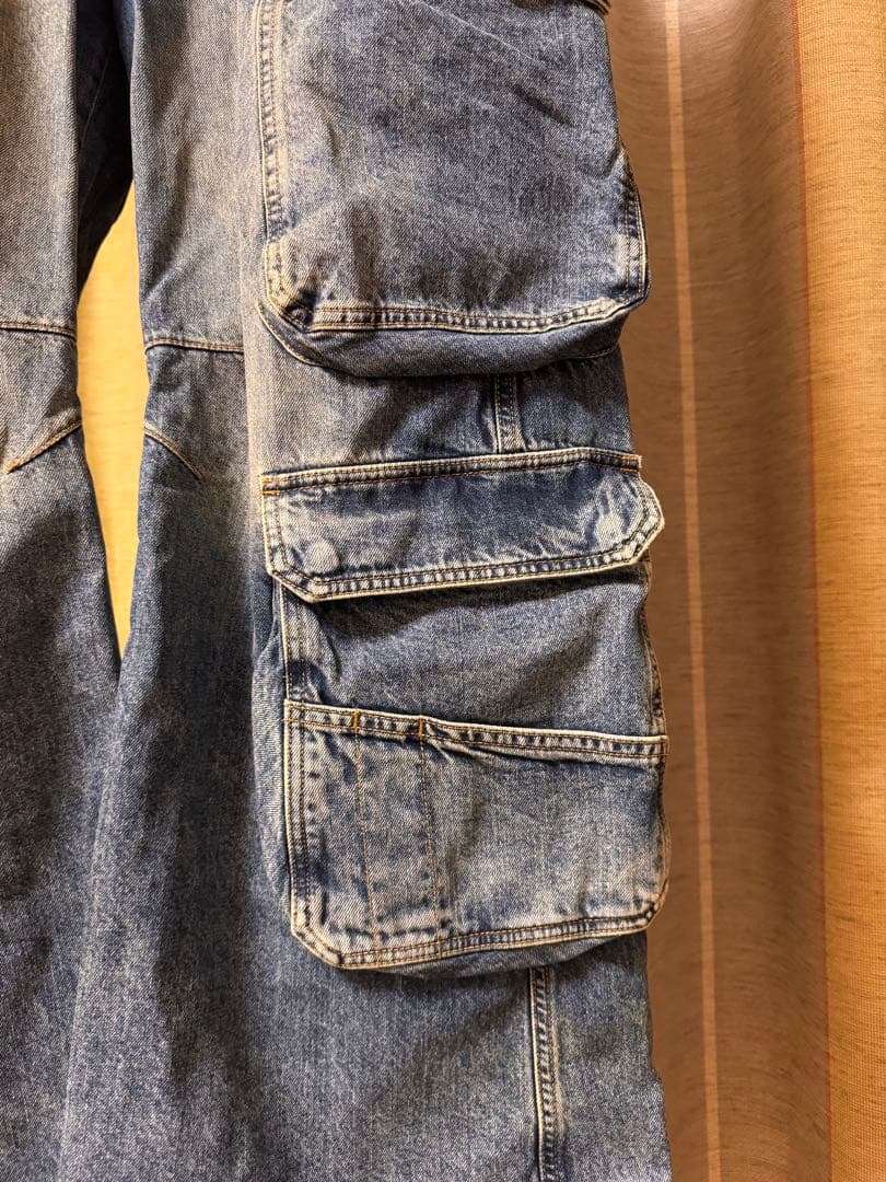 <FANAL>DIESEL レディース デニム カーゴパンツ ルーズフィット