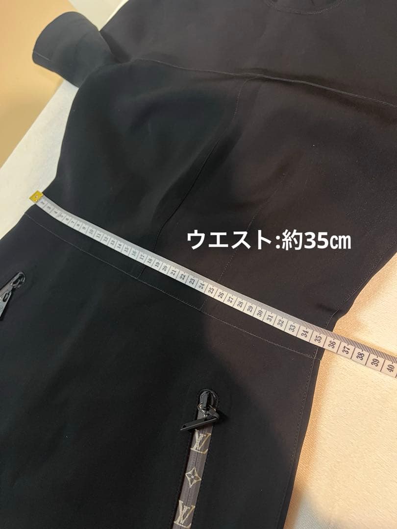 【定価約25万・美品】LOUIS VUITTON モノグラム ジップドレス 黒
