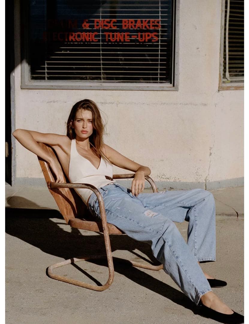 完売品⭐︎ZARA Z1975 ダメージ加工バギーレースデニムパンツ 34