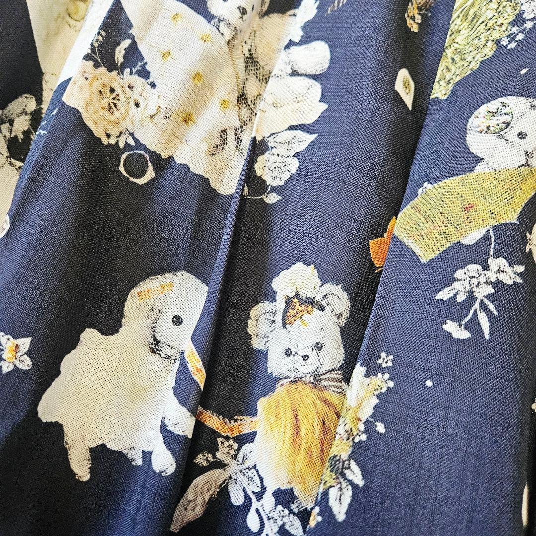 新品 フランシュリッペ ロングスカート ぬいぐるみコラージュ柄 fl5