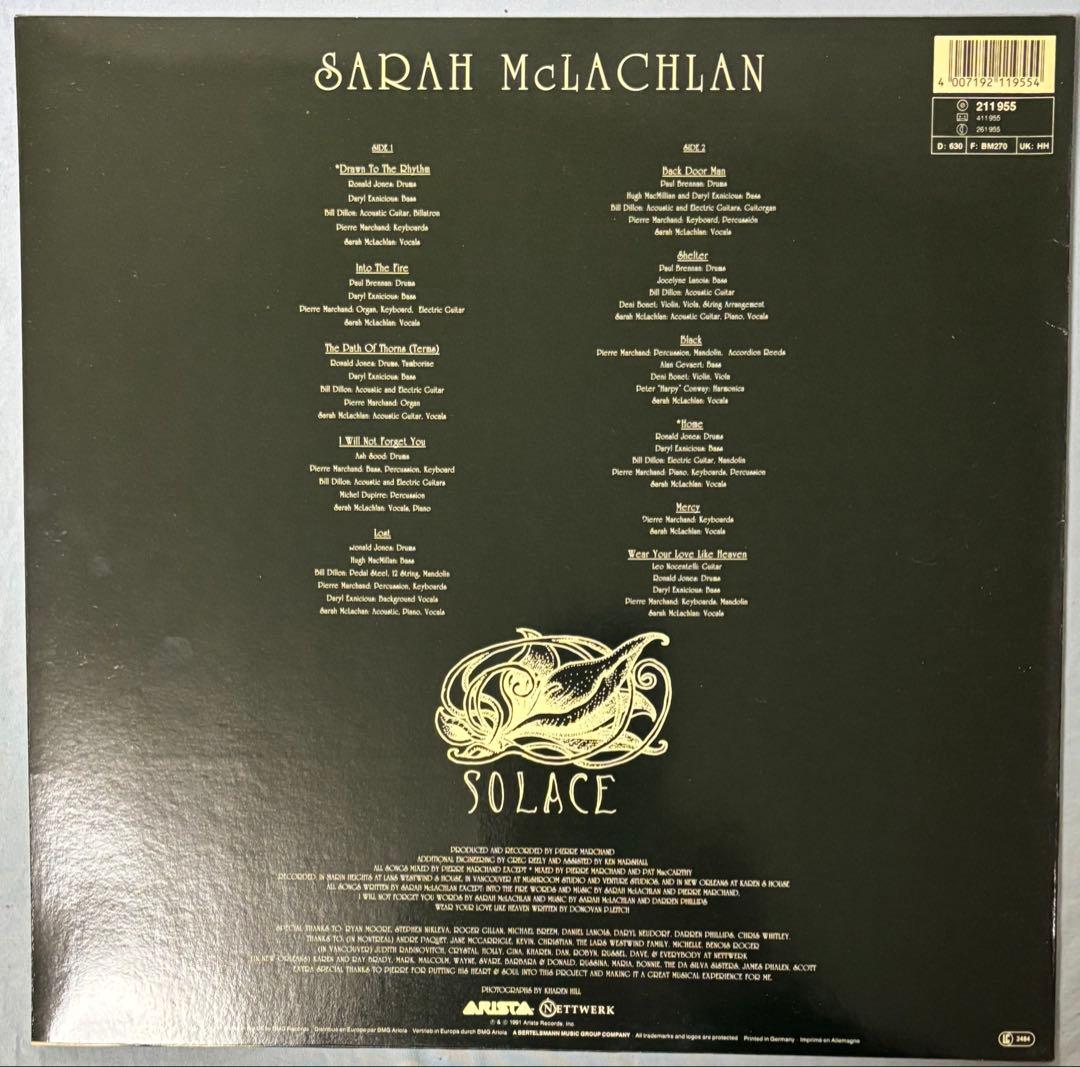 洋楽 Sarah McLachlan Solace
