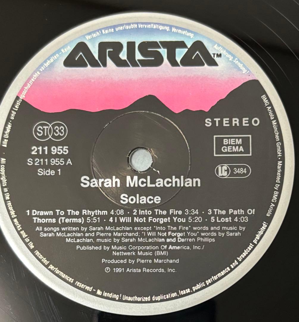 洋楽 Sarah McLachlan Solace