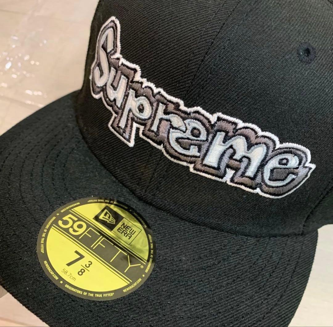 【レア】【値下げ】Supreme New Era 7 3/8 キャップ