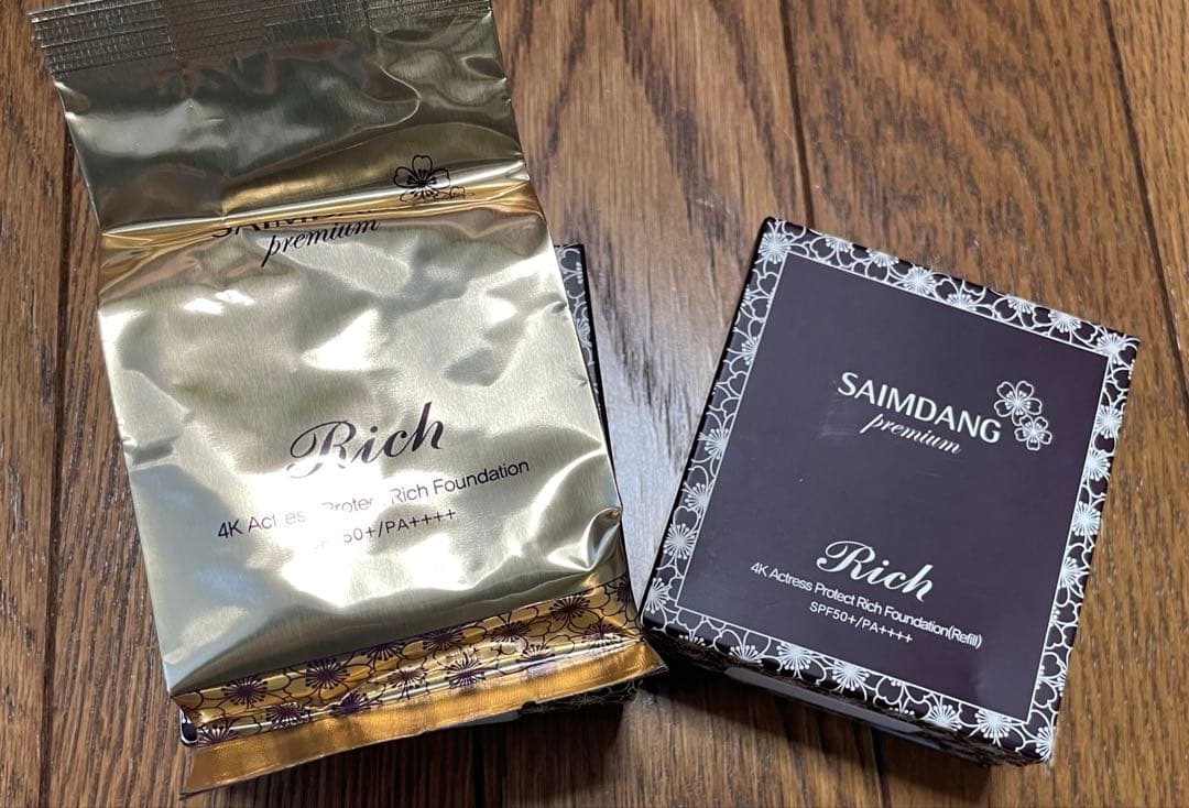 【新品】SAIMDANGpremiumリッチファンデーション（リフィル)パフ付き