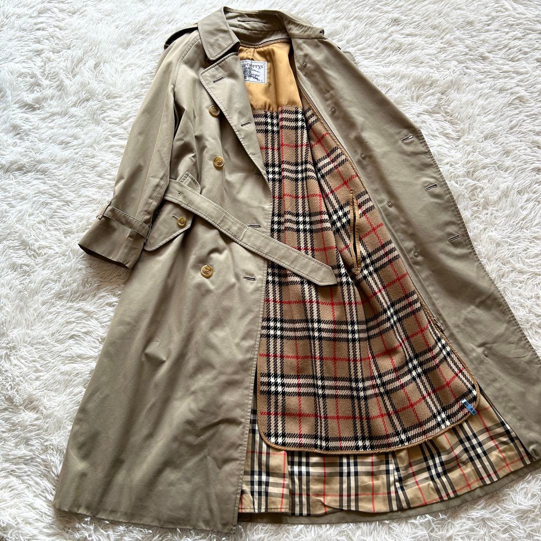 【極美品】バーバリー　トレンチコート　ノバチェック ライナー　ロング丈　M相当