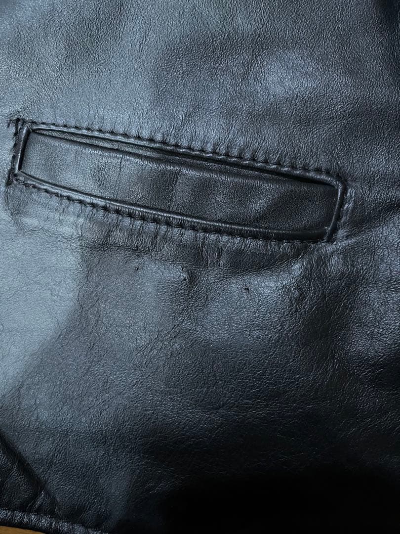 Schott レザー ベスト Mサイズ 黒 アメリカ製 古着