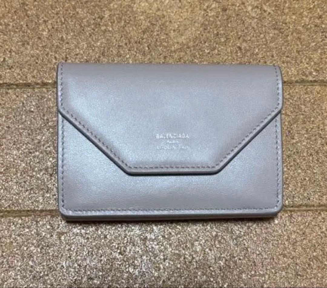 美品　BALENCIAGA 三つ折り財布　ピンク　セサミ　ミニ財布