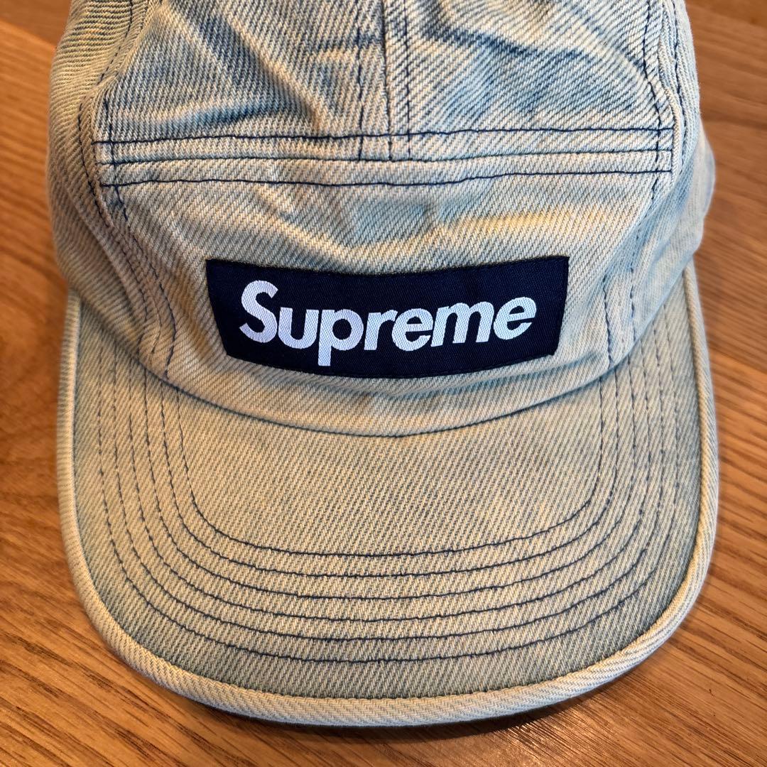 supreme washed chino twill camp cap デニム