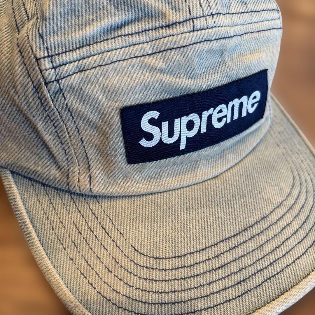 supreme washed chino twill camp cap デニム