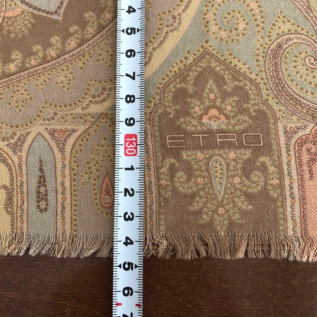 ETRO ストール　ペイズリー　ウール＆シルク　エトロ　毛　絹　SILK
