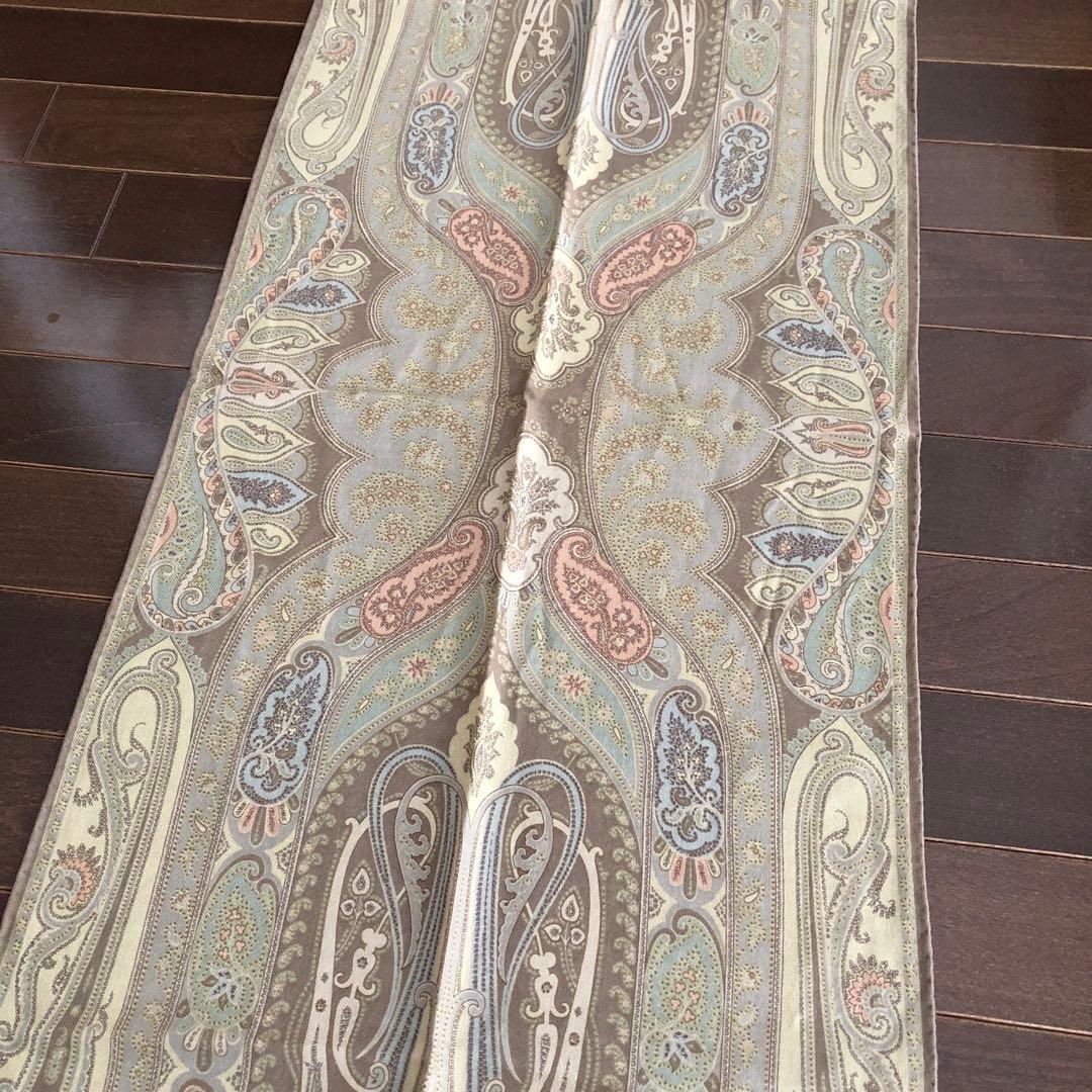 ETRO ストール　ペイズリー　ウール＆シルク　エトロ　毛　絹　SILK